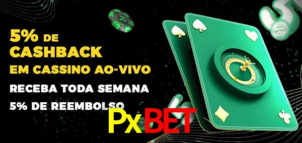 Promoções do cassino ao Vivo Pxbet